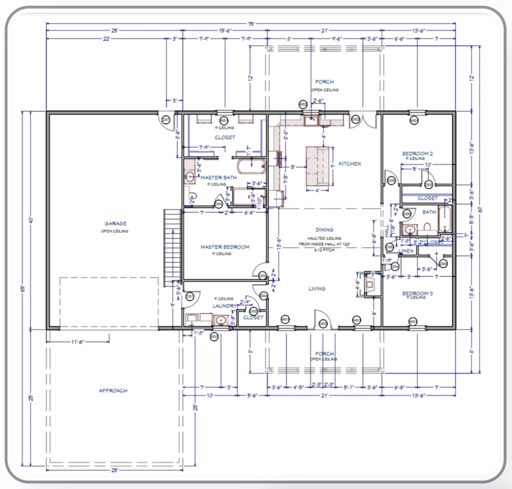 barndominium floor plan with garage